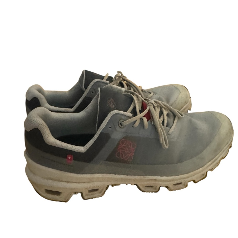 Loewe Gray and Tan Athletic Shoes with Rugged Design